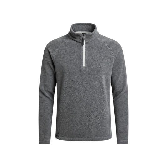 Heather Grey Zip-Neck Sweatshirt – Modern Comfort