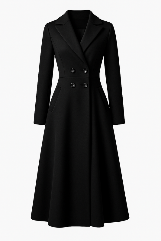 Black Fitted Long Coat