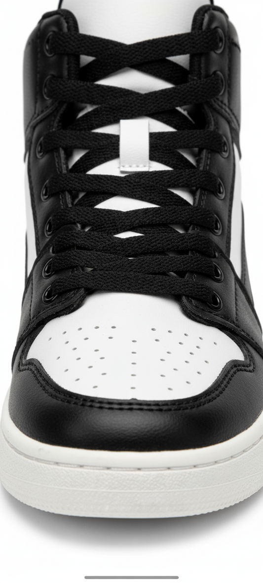 Black & White High-Top Sneakers
