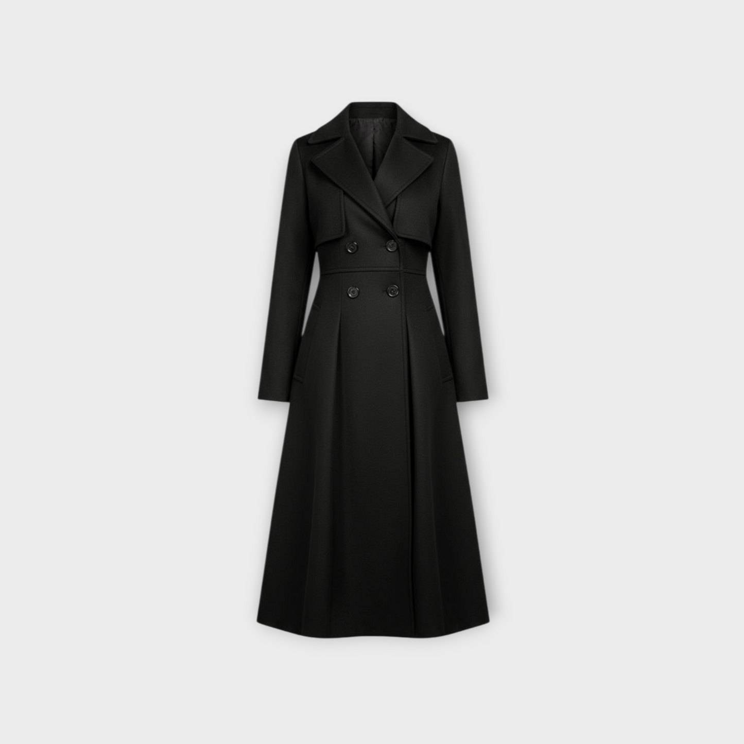 Black Longline Trench Coat