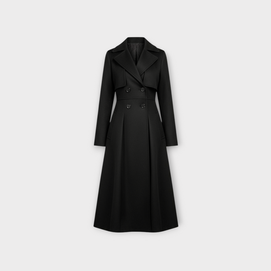 Black Longline Trench Coat