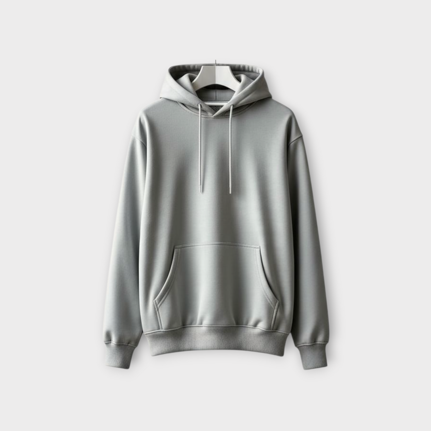 Grey Hoodie – Classic Fit, Soft Fenni-Texture Fleece