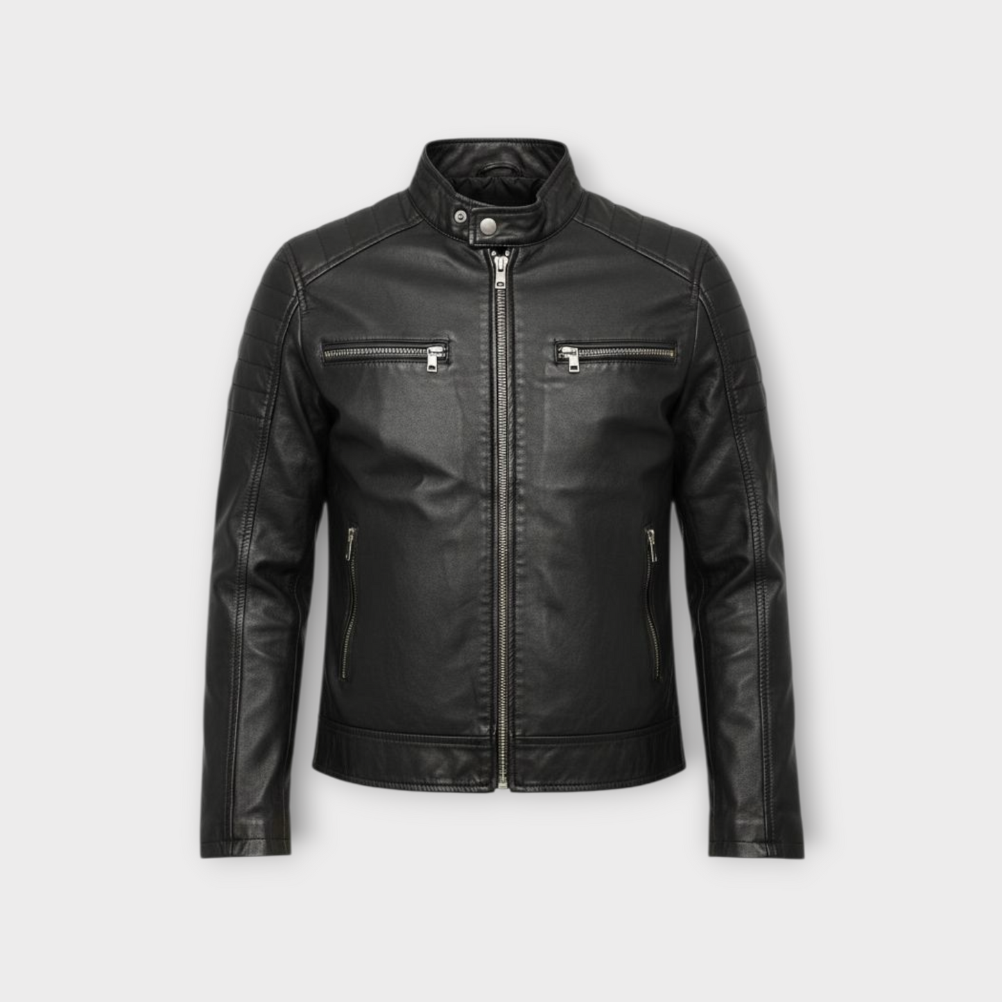 Black Premium Leather Moto Jacket