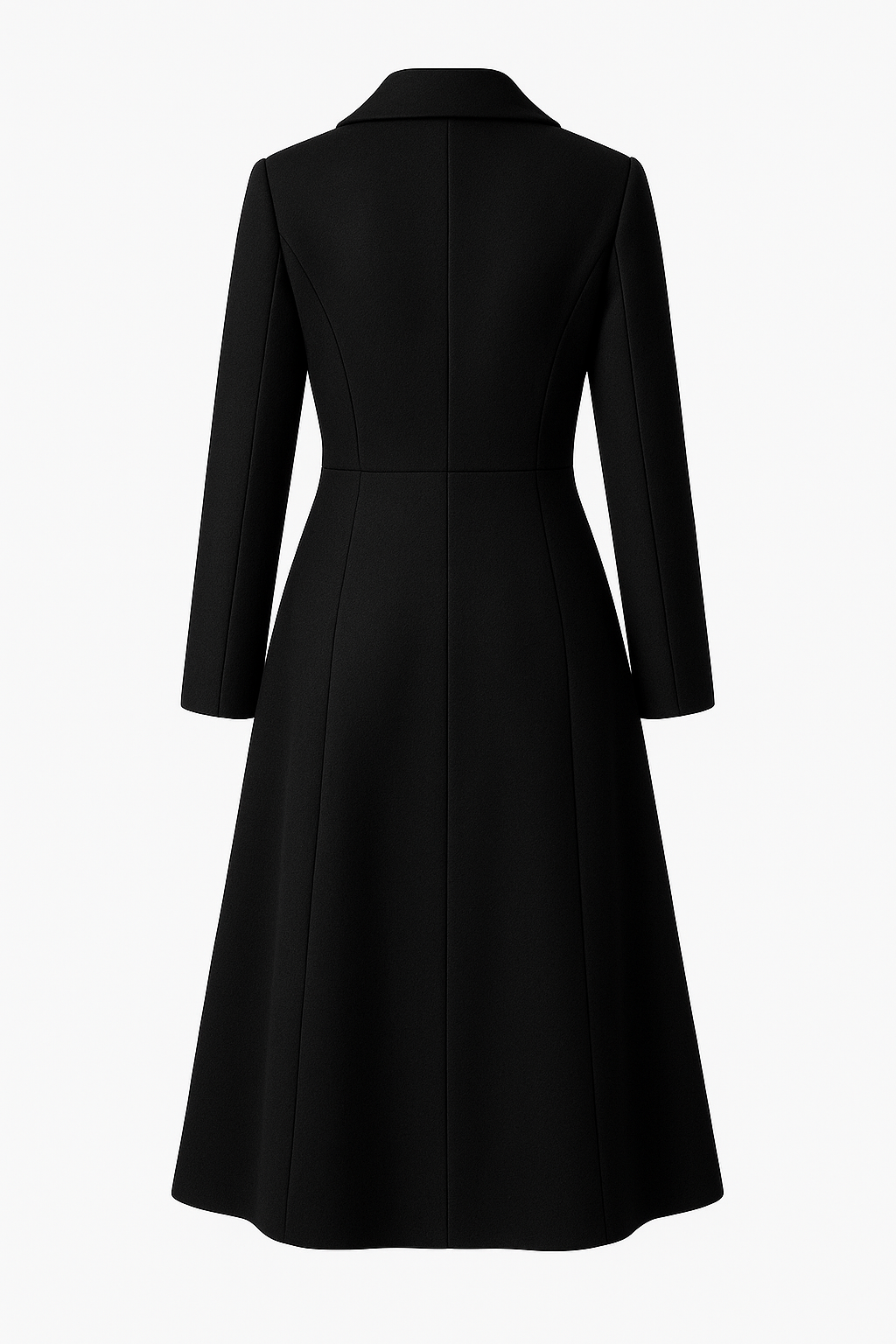 Black Fitted Long Coat