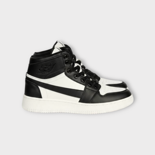 Black & White High-Top Sneakers
