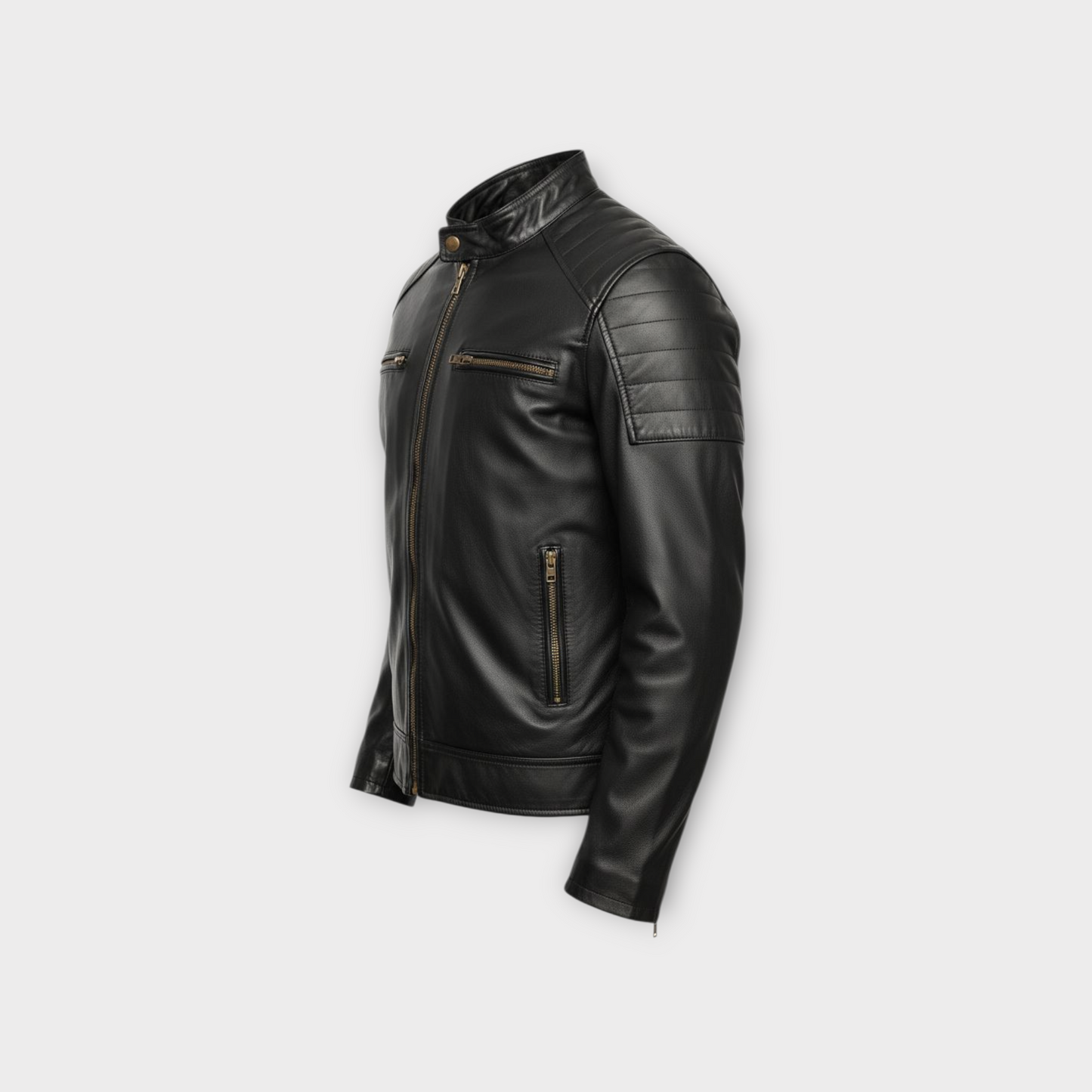 Black Premium Leather Moto Jacket