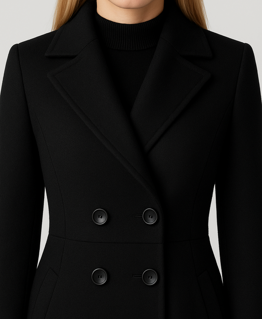 Black Fitted Long Coat
