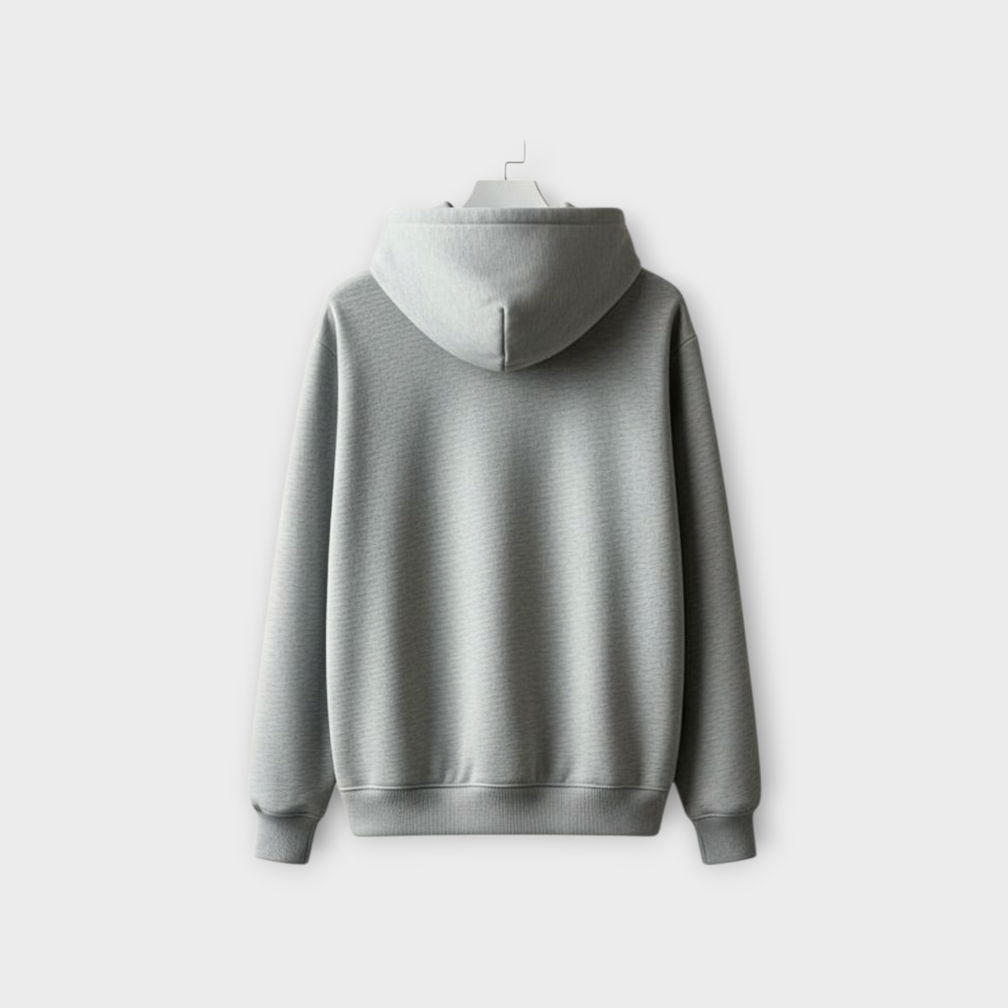 Grey Hoodie – Classic Fit, Soft Fenni-Texture Fleece