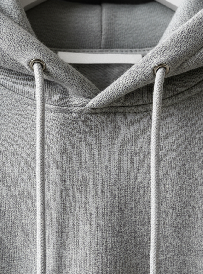 Grey Hoodie – Classic Fit, Soft Fenni-Texture Fleece