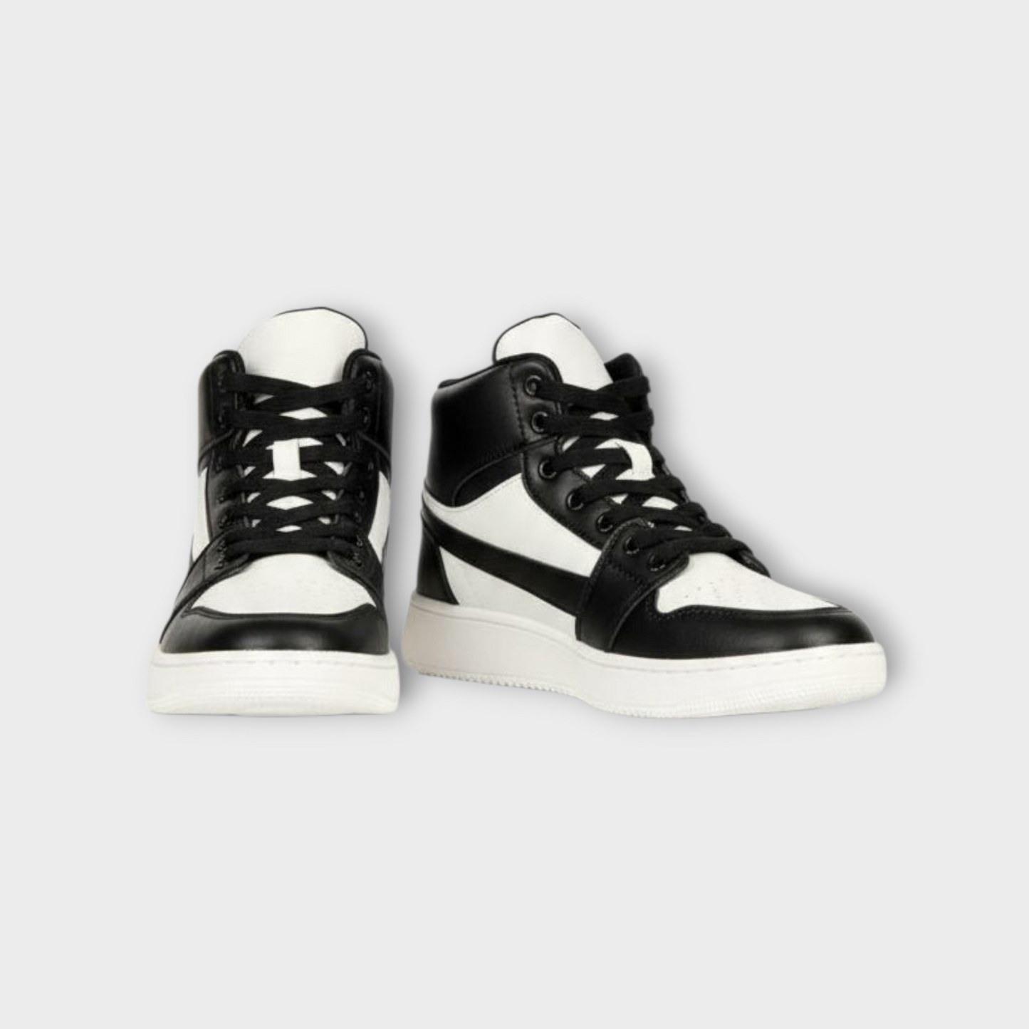 Black & White High-Top Sneakers
