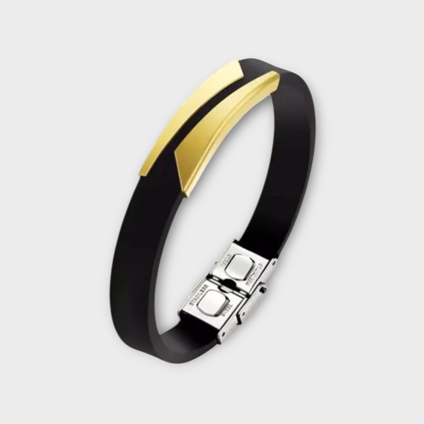 Black & Gold Luxe Stainless Steel Bracelet for Men